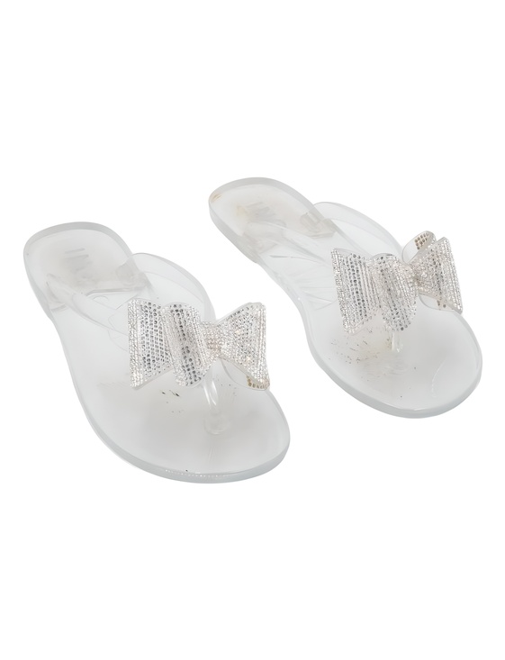 I.N.C. International Concepts Shoes - I.N.C. International Concepts Madena Bow Jelly Sandals Rhinestone Clear Size 7M